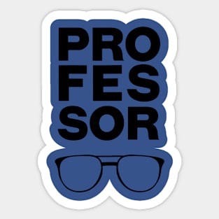 Professor Pro-fes-sor Glasses Sticker